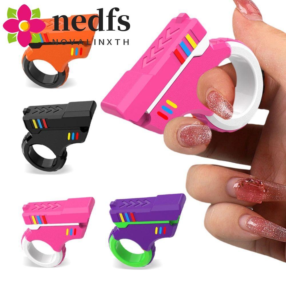 NEDFS Thanh trượt ngón tay quay, Đồ chơi Spinner nhẹ nhàng in 3D, Bền 7 màu Tay nhỏ gọn Spinner Fidg