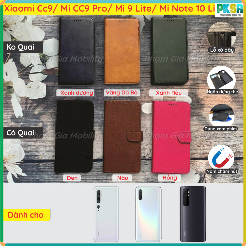 Bao da ốp da dành cho Xiaomi Mi CC9, CC9 Pro, 9 Lite Mi 11i Redmi Note 11 10 Pro Lite JE có ngăn thẻ