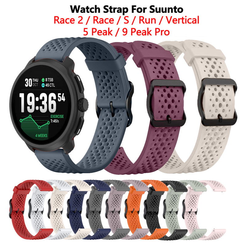 Dây đeo silicon thể thao thoáng khí cho Suunto Race 2 Run Race S Dọc 2 5 Peak 9Peak Pro