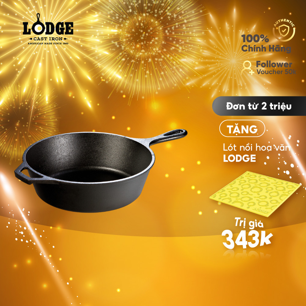 Lodge - Chảo gang sâu lòng - 26.04cm