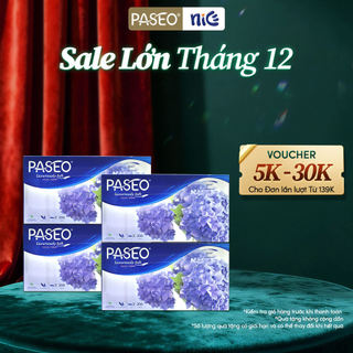  Combo 4 hộp Khăn Giấy Hộp Paseo 200 Tờ Cao Cấp - Dịu Nhẹ Cho Làn Da - Không Kích Ứng 