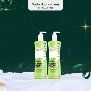  Bộ 2 chai Sữa Tắm Gội Trẻ Em Lactacyd Baby Extra Milky Làm Sạch Dịu Nhẹ và Dưỡng Ẩm Vượt Trội 500ml chai 