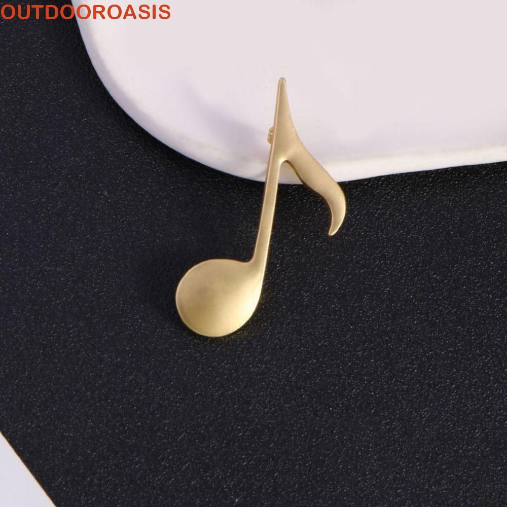 OUTDOOROASIS Eighth Note Pin Hợp kim, Trang sức Thời trang Phong cách Cổ điển