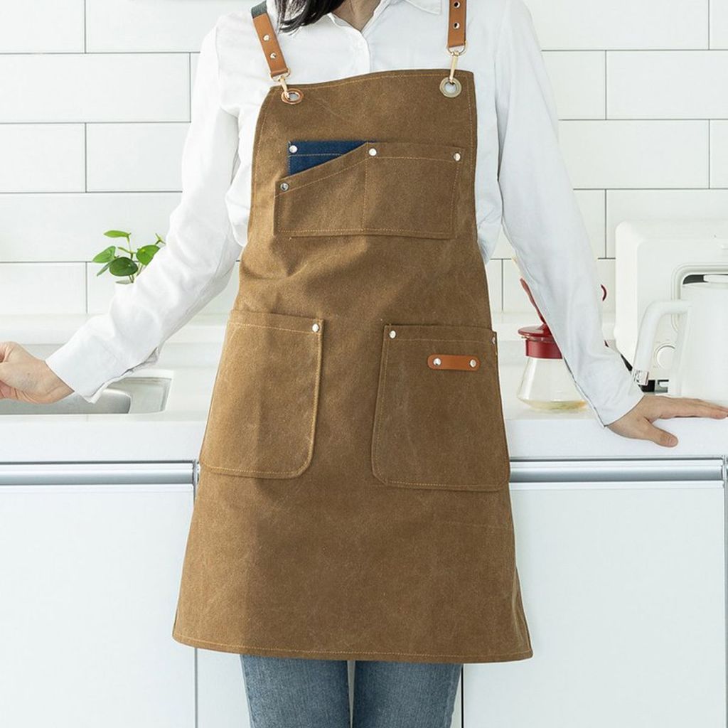 Tiệm Cắt Tóc Tạp Dề Nữ Phiên Bản Hàn Quốc Thời Trang Trà Sữa Cửa Hàng Nướng Bánh Làm Móng Tay Tùy Ch