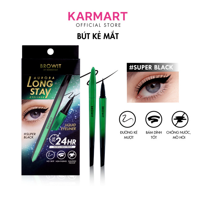 Bút Kẻ Mắt Lâu Trôi Siêu Mảnh Browit Không Vón Cục Kẻ Đều Nét Aurora Long Stay Eyeliner 0.5g | BigBuy360 - bigbuy360.vn