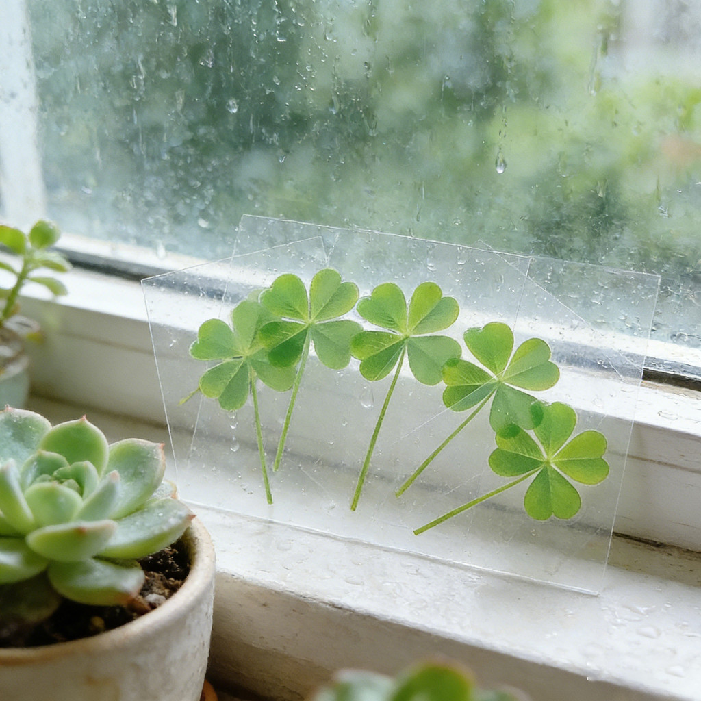 Lucky Four Leaf Clover Thẻ Acrylic trong suốt Dấu trang 5 / 10 CÁI Quà tặng may mắn
