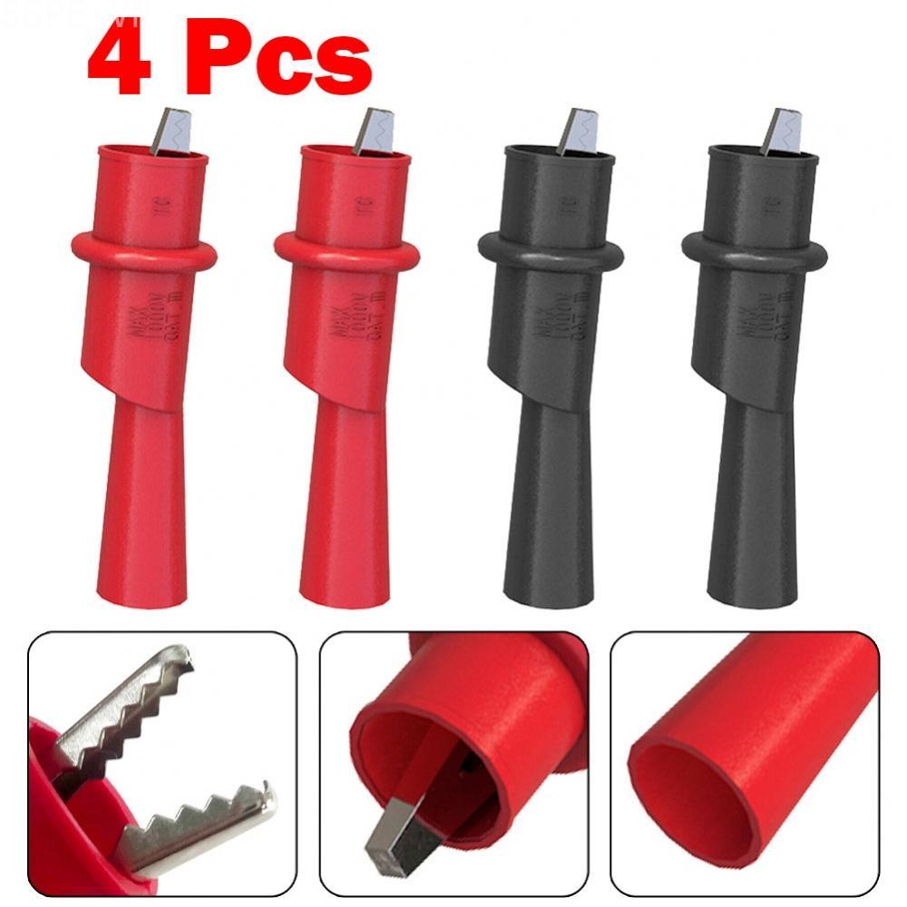 Alligator Clip 4pcs Crocodile Clamp Red/black Welding Assembly Durable