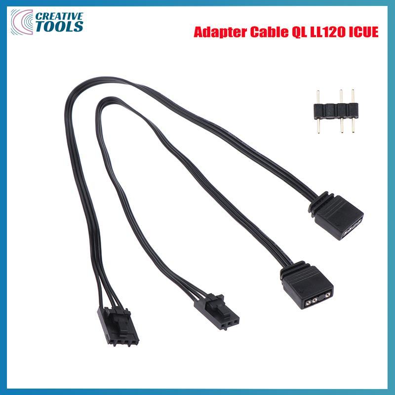 Cáp chuyển đổi có sẵn cho Corsair RGB sang tiêu chuẩn ARGB 4Pin 3Pin Đầu nối bộ chuyển đổi tàu cướp 