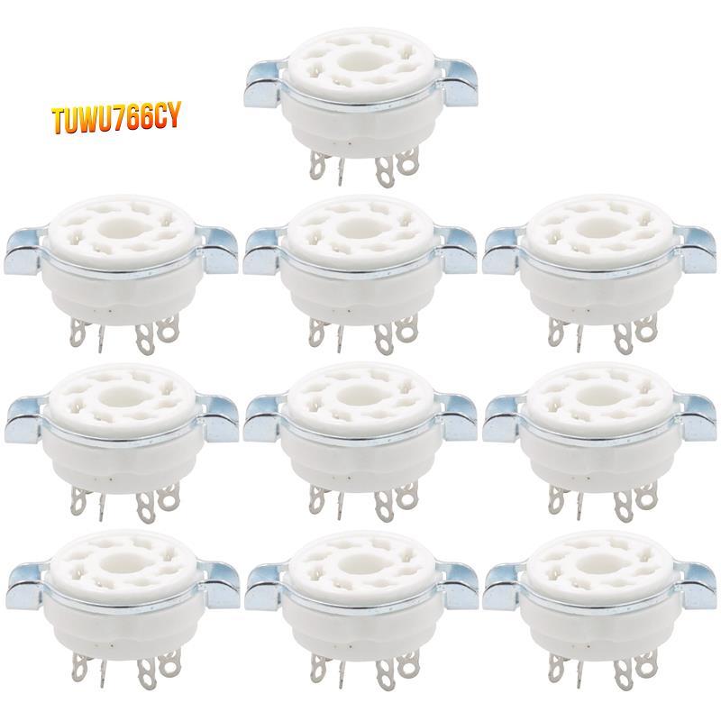 10 Chiếc Khung Xe Gắn 8 Pin K8A Octal Gốm Ống Ổ Cắm Cho KT88 KT66 6SN7 5AR4 GZ34 5881 6V6 5U4G 6550 
