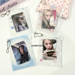 3 Inch Photocard Dây Kéo Túi Polaroid Lưu Trữ Huy Hiệu Túi Anime Merch Màn Hình Mặt Dây Chuyền Thẻ Hộp Đựng Búp Bê