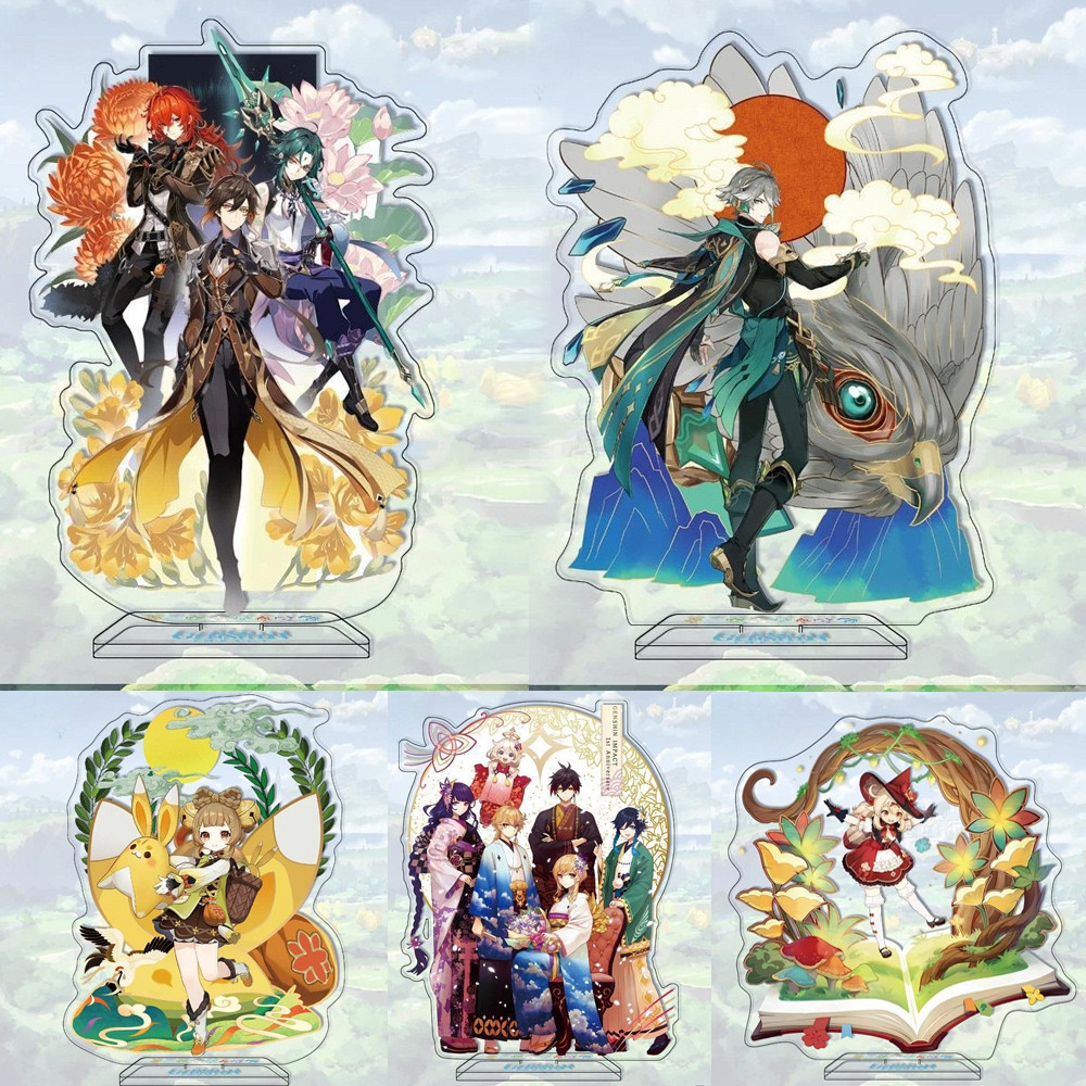 Game Figures Thvalin Venti Dehya Alhaithan Paimon Signs Clear Desktop Decorations Props Ornaments