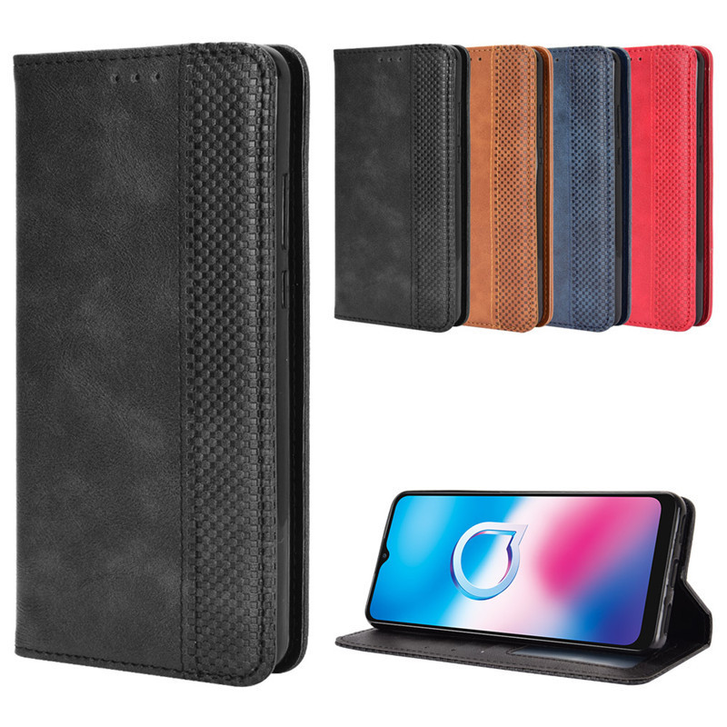 Alcatel 3X 2020 Vỏ Điện Thoại Alcatel 3X 2020 Vỏ Da Điện Thoại Vỏ Thẻ Lật Từ Tính