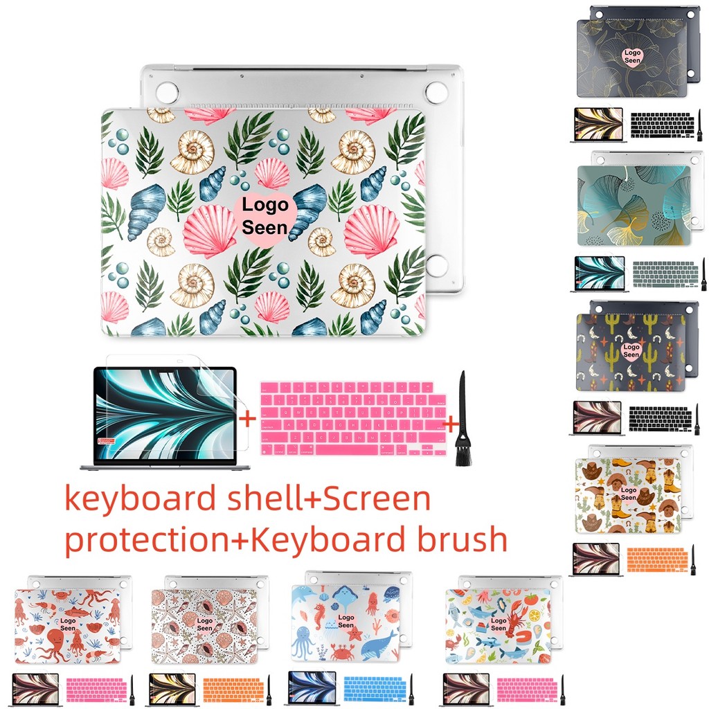 4 in1 Marine life Print Case cho Macbook Air M4 13inch A3240 Pro M5 M4 14inch A3112 A3401 Air 13,6 M