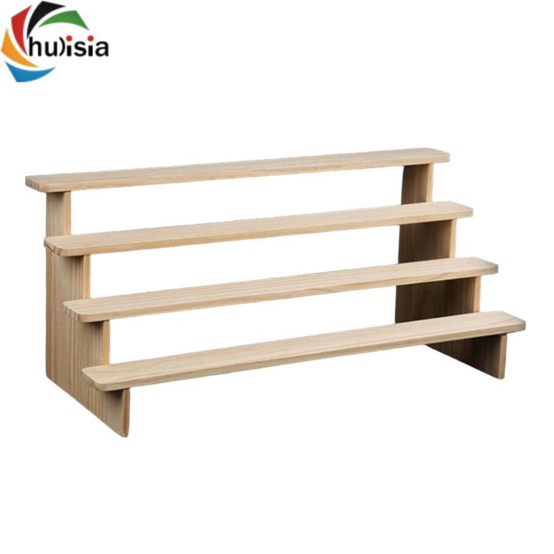 Màn hình bằng gỗ Riser Stand Spice Rack Organizer cho Perfume Craft Figurine