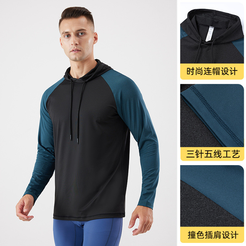 Sports Sweater Men's Autumn Leisure Breathable Quick-Drying Top Basketball Training Wear Outdoor Fit