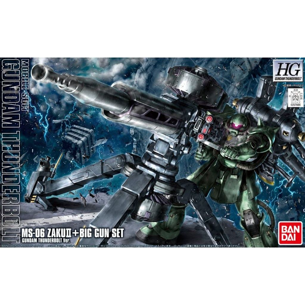 MÔ HÌNH LẮP RÁP HG 1/144 ZAKU II+BIG GUN SET [GUNDAM THUNDERBOLT Ver.]