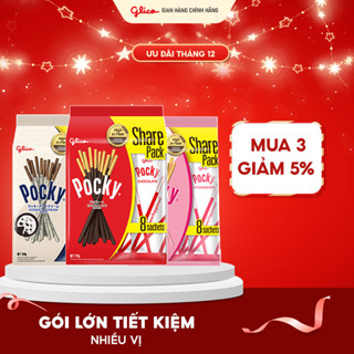   Gói lớn Tiết kiệm  Bánh que Glico Pocky nhiều vị 160gr 