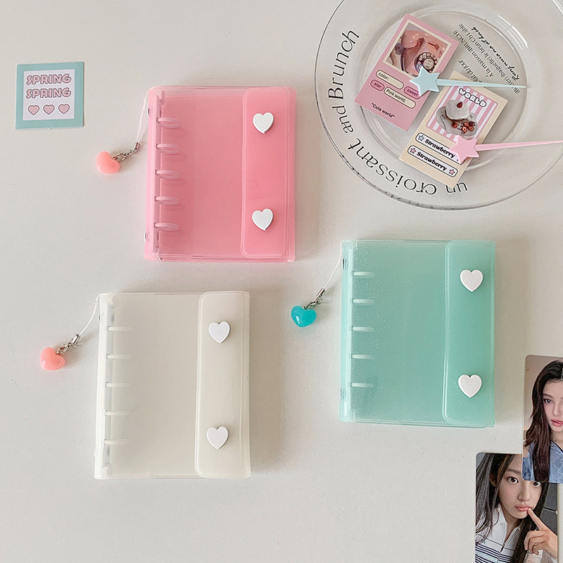 Vỏ sổ cái lá rời M5 màu kẹo với sổ tay PVC trong suốt 5 lỗ [AF]