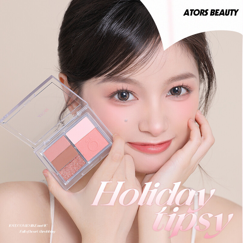 ATORS Bảng Phấn Mắt Phấn Má Hồng Có Độ Bóng Cao Đa Năng Ngọc Trai Linh Hoạt Cầm Tay Một Đĩa