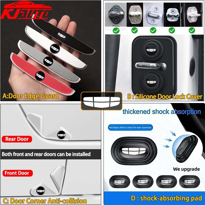 Geely Cửa Ô Tô Dải Chống Va Chạm Cửa Ô Tô Cản Góc Cửa Silicon Bảo Vệ Khóa Cửa Silicon Giảm Sốc Miếng
