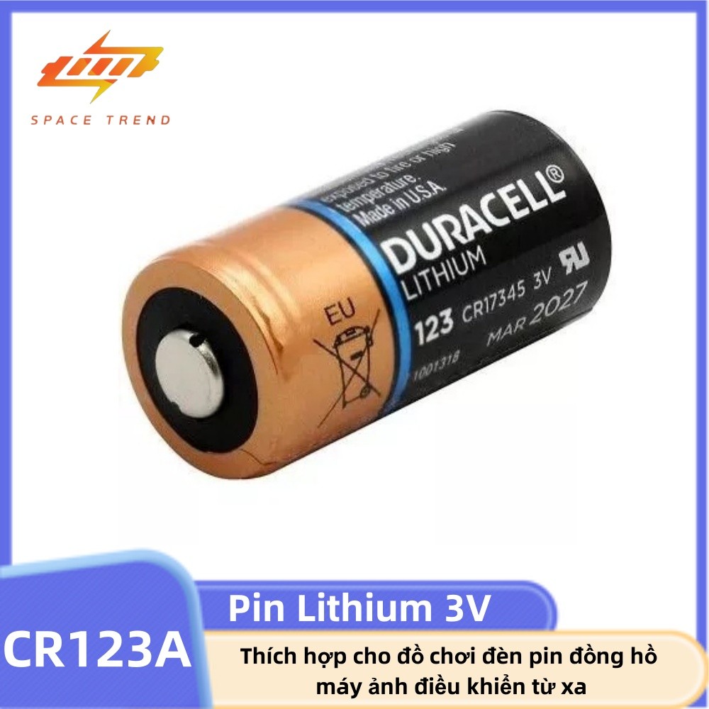 DURACELL CR123A CR123 123A 123 CR17345 Pin Lithium 3V Cho Camera Chuông Cửa [Sẵn Sàng]