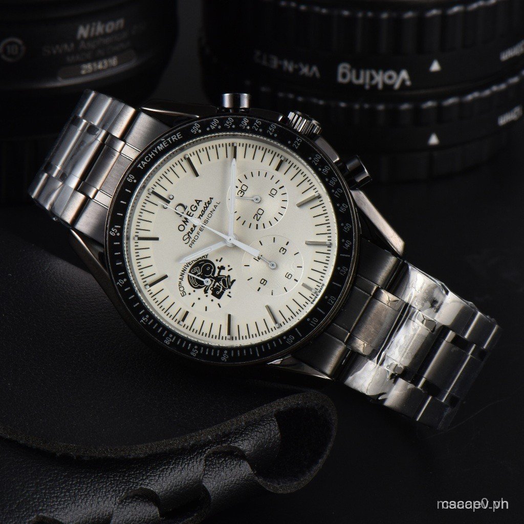 Đồng hồ Omega Snoopy Phong cách mới Đồng hồ đeo tay thạch anh chống thấm nước thời trang Đồng hồ Rui