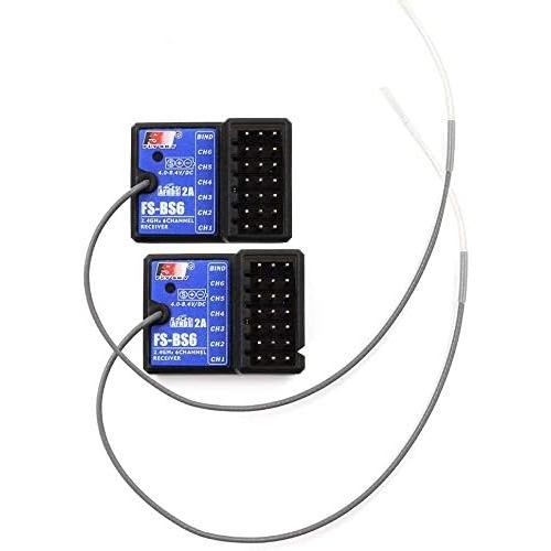 Bộ thu Flysky FS BS6 2.4Ghz 6CH cho Flysky FS-GT5 FS-IT4S FS-i6 FS-i6X Bộ phát RC Thuyền ô tô (2 CÁI