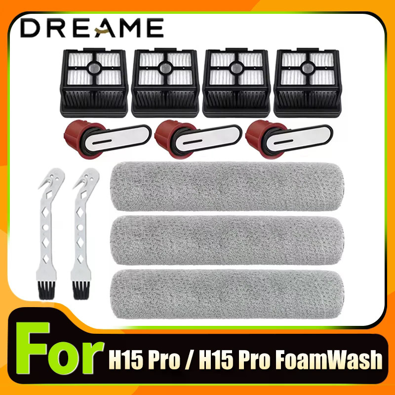 Dreame H15 Pro / H15 Pro FoamWash Phụ kiện máy hút bụi khô ướt Bàn chải mềm Con lăn khô ướt Bộ lọc H