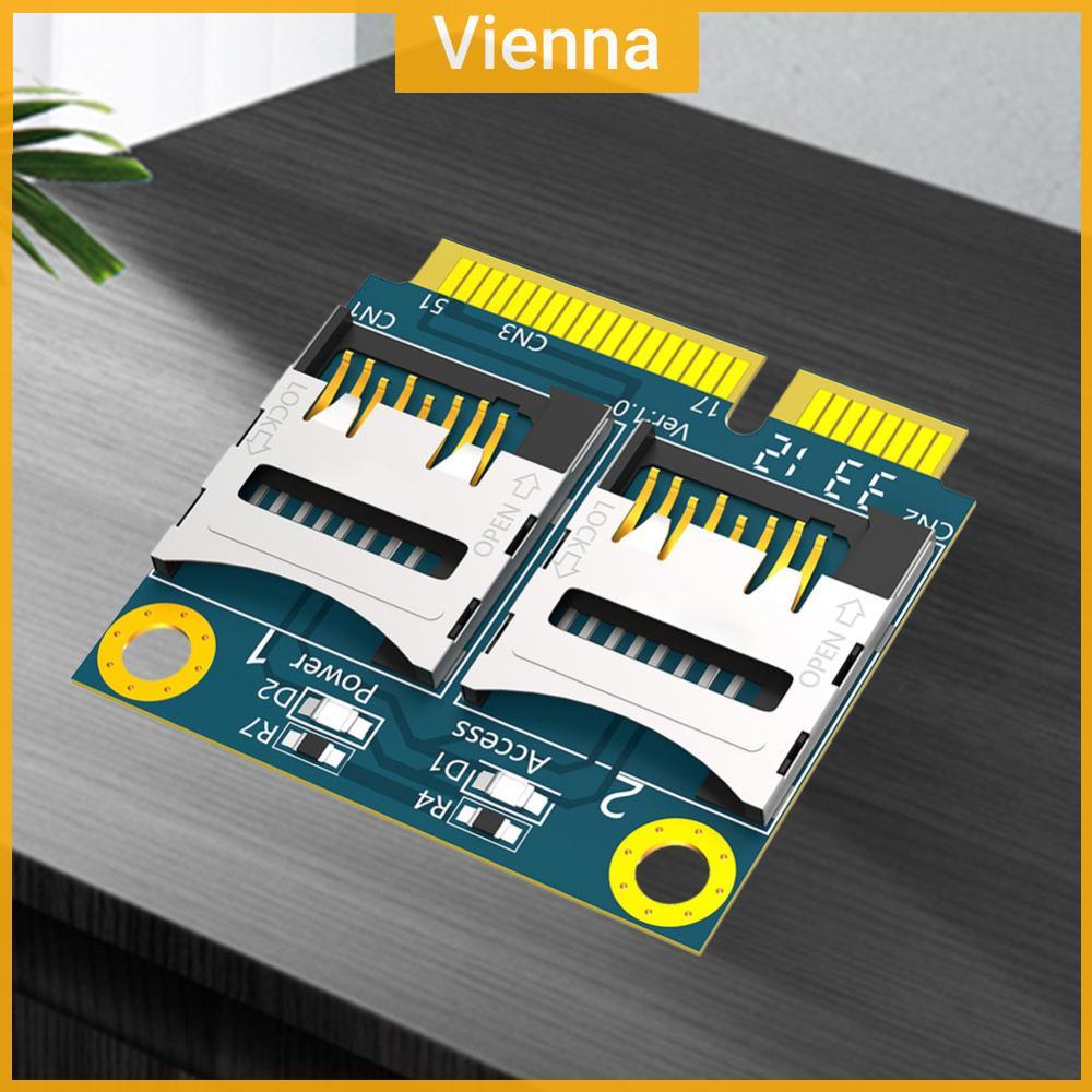 Dual TF Micro SD Card Sang Mini PCI-E Adapter Với Nửa Giá Đỡ Mini PCI Express Adapter Thẻ Nhớ Đầu Đọ