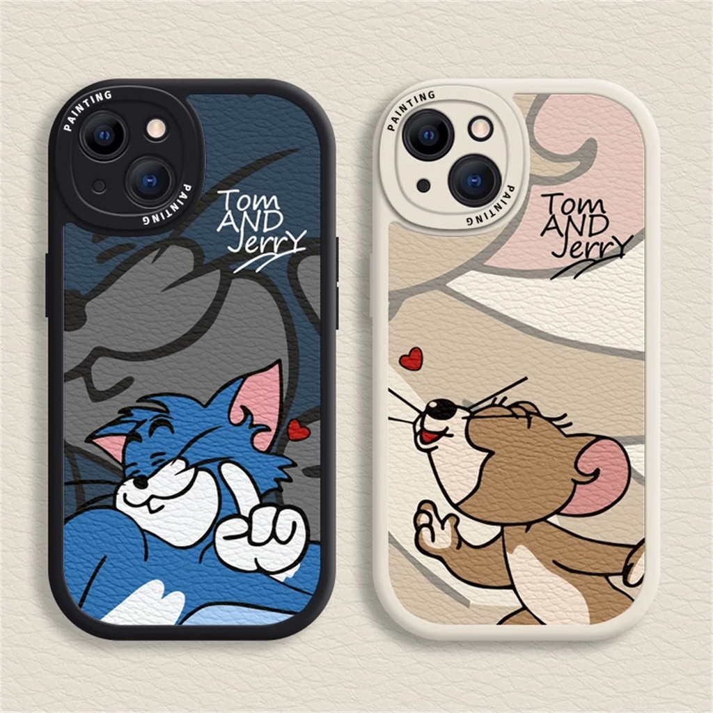 ốp điện thoại ốp Lưng Xiaomi Redmi 13C 13 A3 Note 12 10 11 11S 9 PRO MAX POCO C65 Couple Tom and Jer