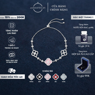  Lắc tay nữ bạc Ý S925 Cỏ Đa Sắc Asimi lắc tay bạc nữ cá tính bí ẩn Geisha Bloom LT45 