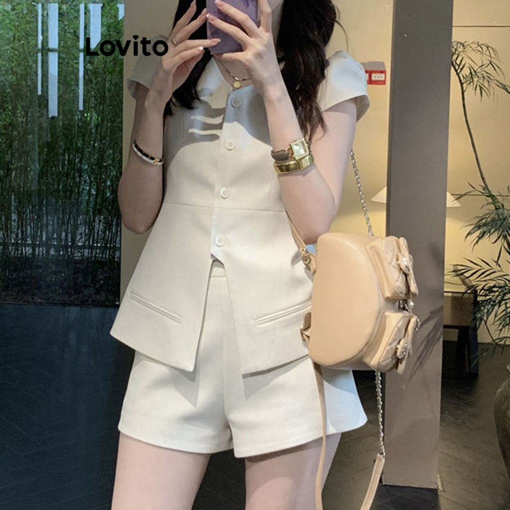 (KOL‘s pick) Lovito Lovito Áo hoặc đáy đơn giản dành cho nữ LNM79464