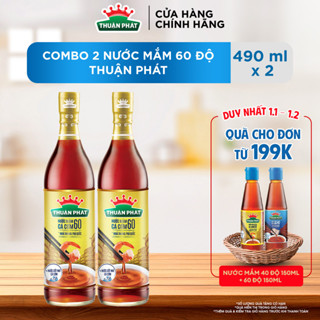  Nước mắm cá cơm Thuận Phát 60 độ đạm 490ml - Từ 3 loại cá cơm Phú Quốc 