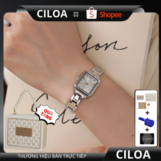   CILOA thời trang nữ vòng tay chính hãng nút bướm thạch anh mặt vuông sang trọng nữ chính hãng đồng hồ nữ chống nước 0690 