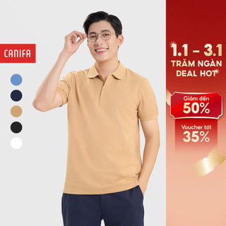  Áo phông có cổ nam trẻ trung CANIFA MEN áo nam polo cộc tay dáng basic đơn giản 8TP25A001 