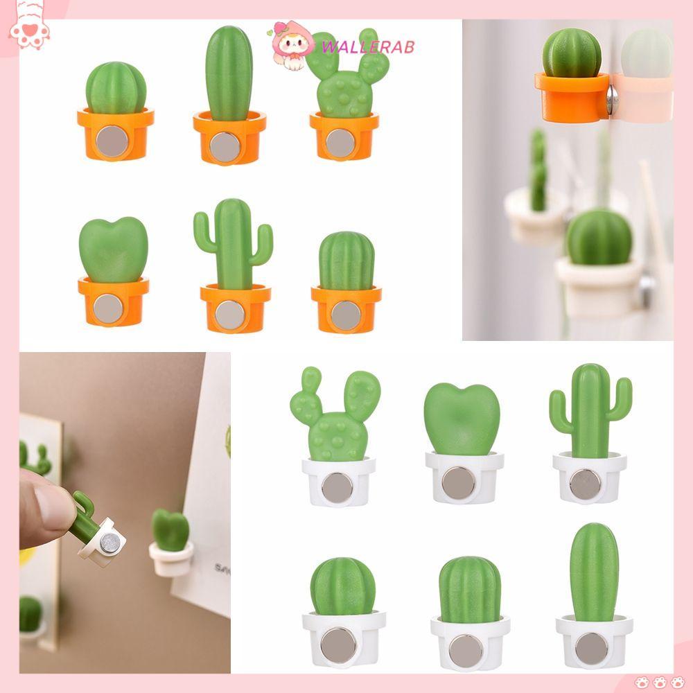 WALLERAB 6 Cái / lốc Tủ Lạnh Nam Châm Nhà Bếp Mini Message Board Succulent Potted