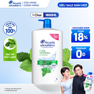   Livestream  Dầu Gội HEAD & SHOULDERS Bạc Hà Mát Lạnh Chai 1800ML 