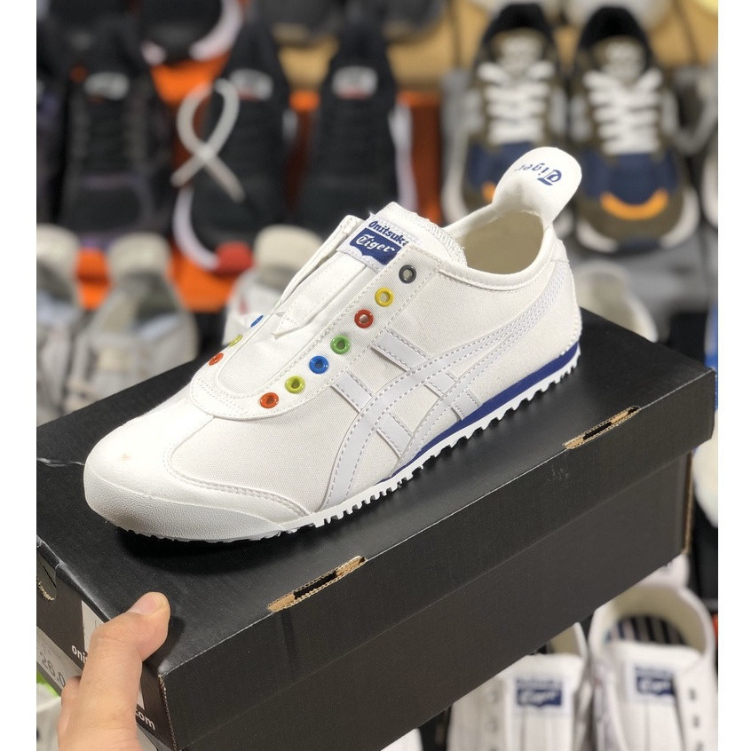 Giày thể thao thao Asics Onitsuka Tiger Mexico 66 White Blue Tiger Print