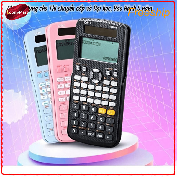 Máy Tính Khoa Học Deli D580VN Chính Hãng (521 Tính Năng) - Được Mang Vào Phòng Thi