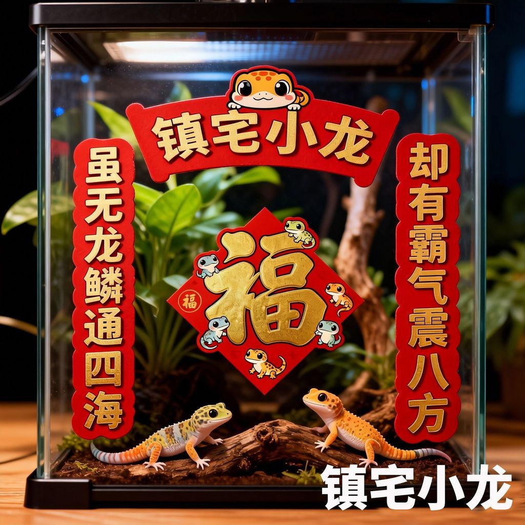 New Product#Gecko Reptile Breeding Box Couplet Stickers Gecko Breeding Box Supplies Complete Set Gec