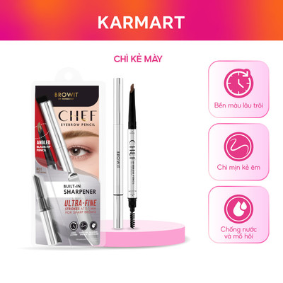 Chì Kẻ Mày 3in1 Browit Chef Eyebrow Pencil Giúp Định Hình Chân Mày Sắc Nát Và Tự Nhiên 0.15g