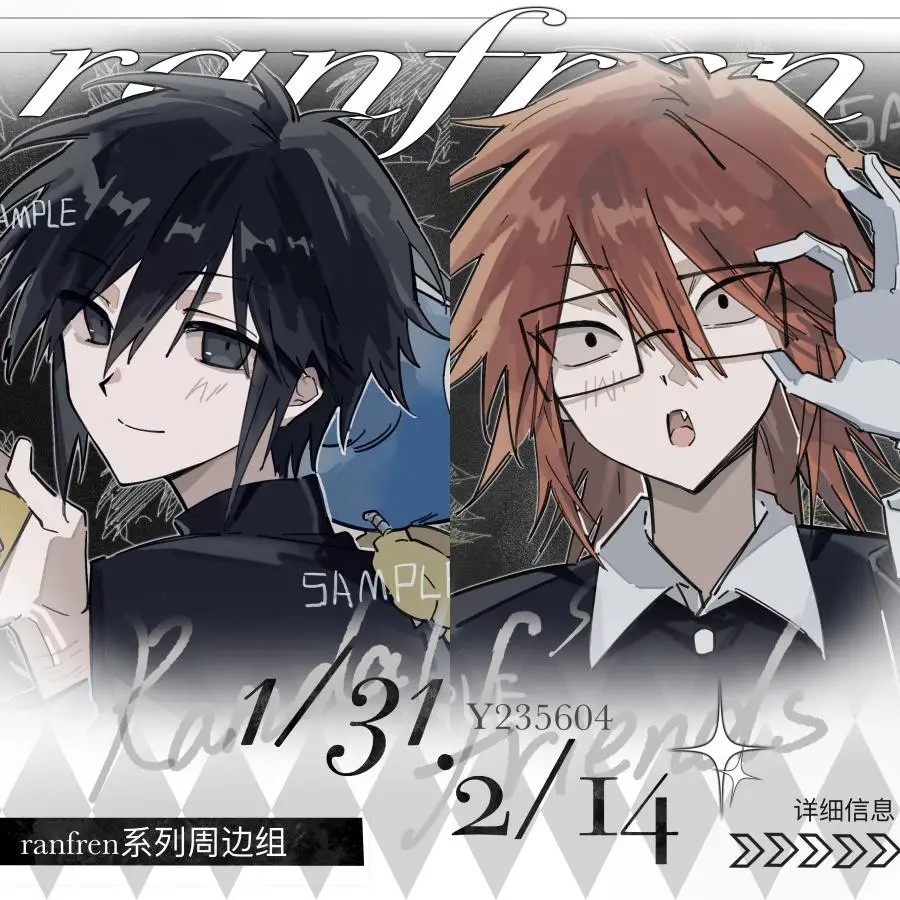Móc khóa Ranfren Randalls Friends Anime Standee Acrylic mica mô hình trang trí cặp sách bàn học phụ 