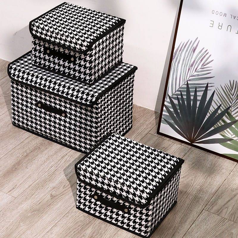 Extra Large Fabric Foldable Clothes Storage Box Wardrobe Clothing Organizing Storage Box 6kWv