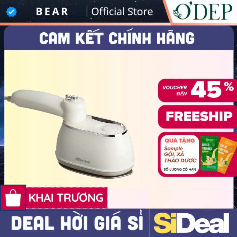 Bàn ủi hơi nước cầm tay Bear DYD-J10Q1, 2 In 1 Ủi nước/ khô nhanh tiết kiệm thời gian, BH 18 Tháng -