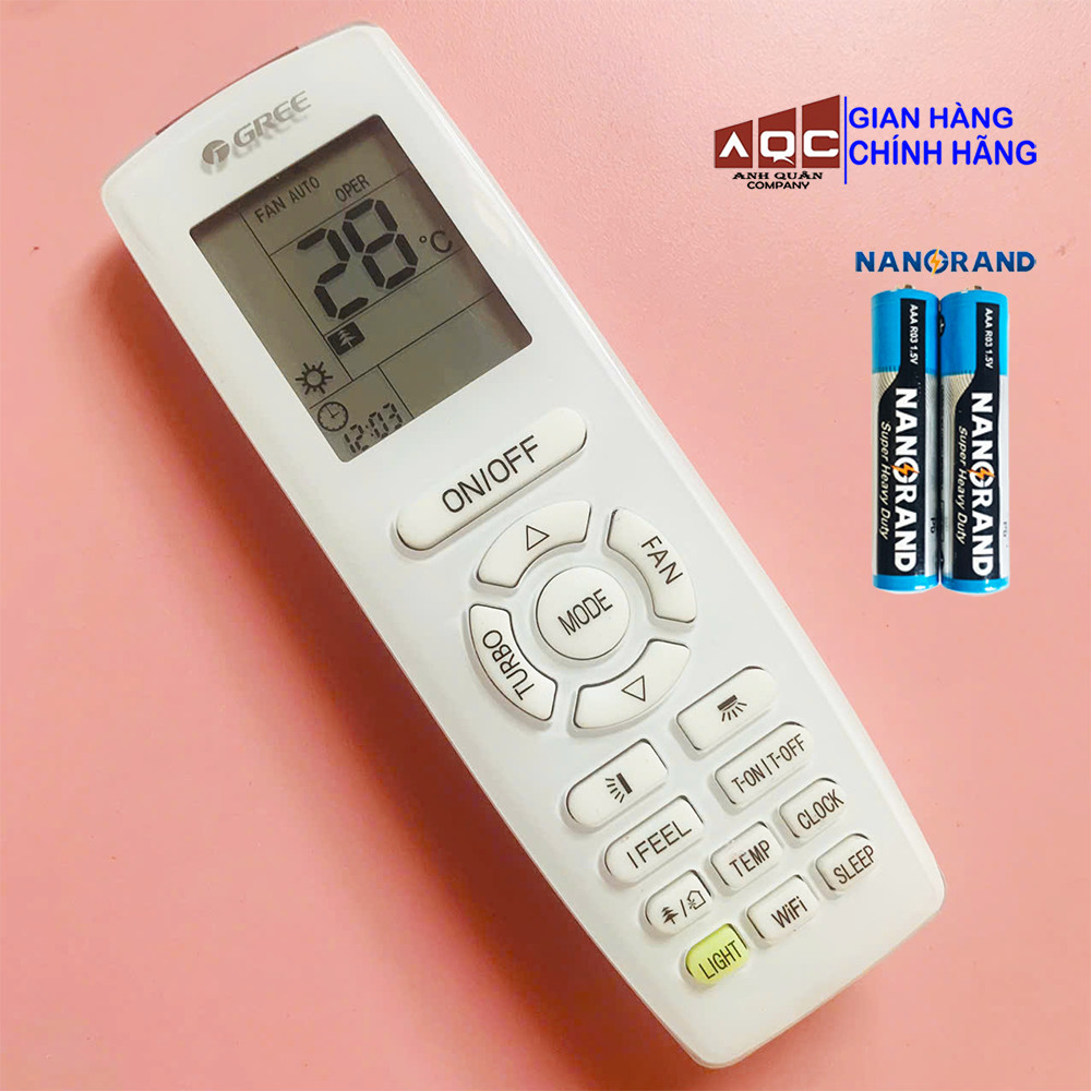 Remote máy lạnh GREE Loại Thường- Điều khiển điều hòa GREE Đời mới GWC12PB-K3D0P4