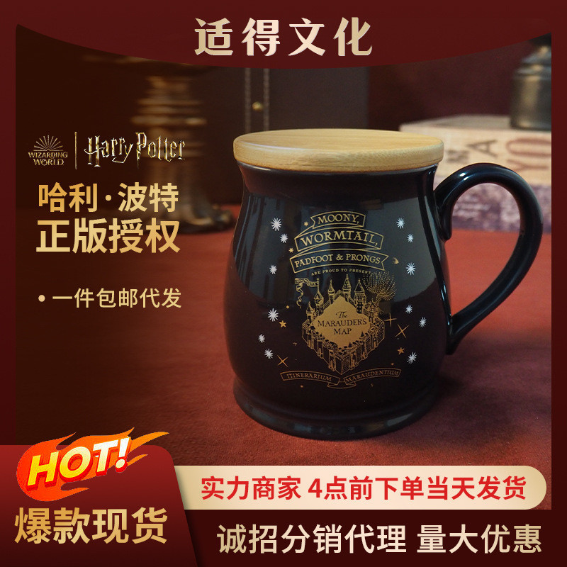 Warner Chính Hãng Harry Potter Live Point Map Cảm Biến Nhiệt Độ Nước Nóng Cốc Đổi Màu Hộ Gia Đình Sử