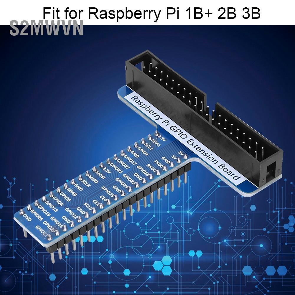 S2mwvn S2mwvn 2 Chiếc 2x20p 40Pin T Loại GPIO Bảng Mở Rộng Phụ Kiện Phù Hợp Với Raspberry Pi 1b 2B 3