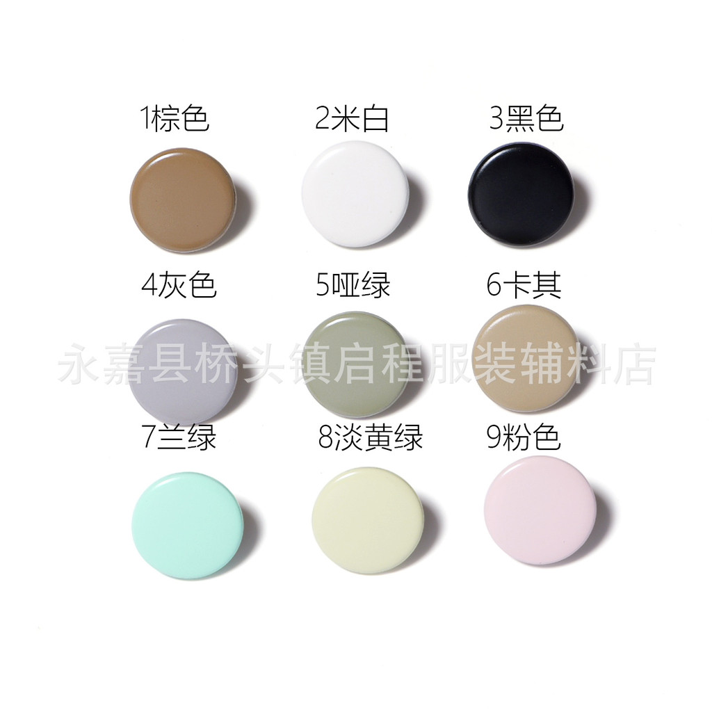 633 Nút Chụp Đồng 12 Mm Bảng Màu Sơn Mờ Tròn Kim Loại Quần Áo Phụ Kiện Xuống Áo Khoác Phụ Kiện Dày 2