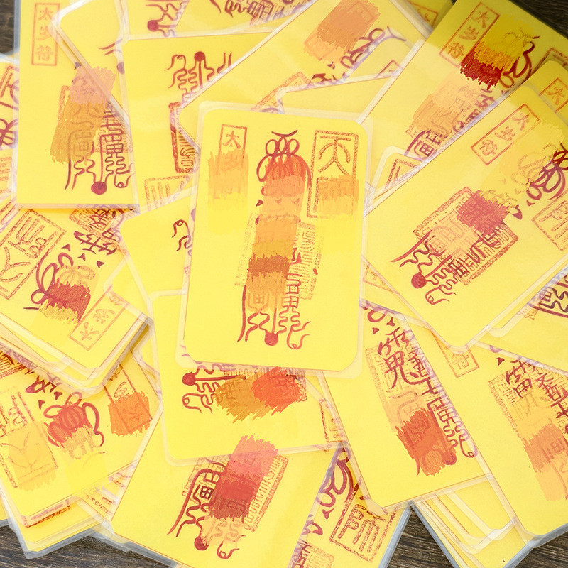 0 Tai Sui General Wenzhe General Master Pure Hand-Painted Brush Lucky Plastic Niêm Phong Điện Thoại 