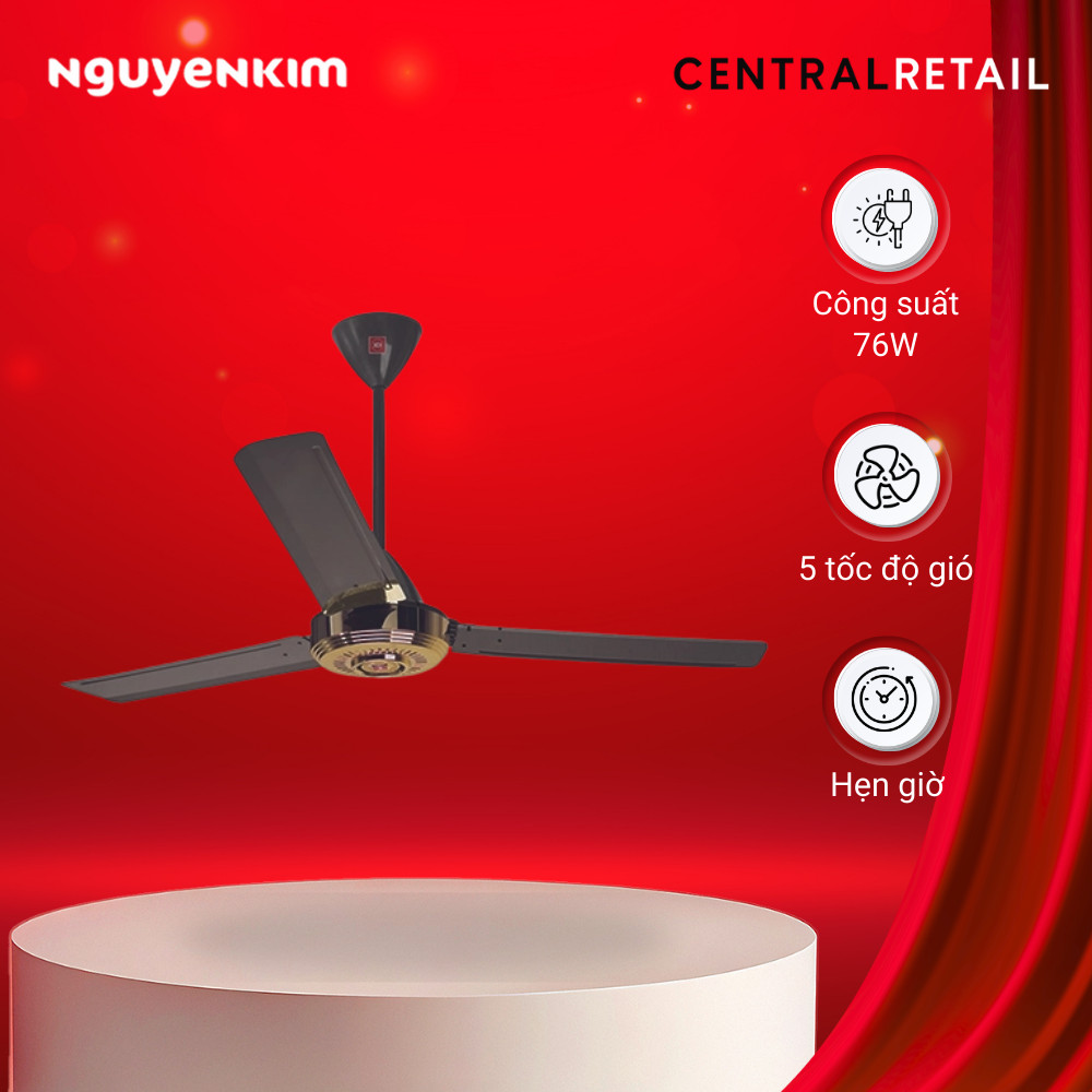 Quạt trần KDK N56YG Nâu Đậm